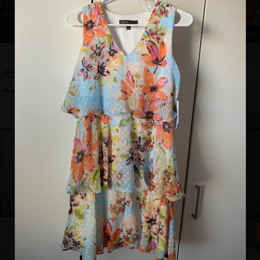 Donna Ricco Floral Tiered Dress